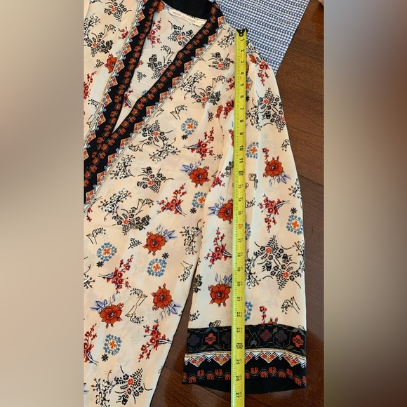 Chelsea & Violet Kimono Duster Asian Floral Boho Chic Lightweight Size Large - Picture 9 of 9